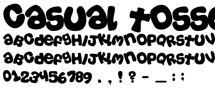 Casual Tossed font